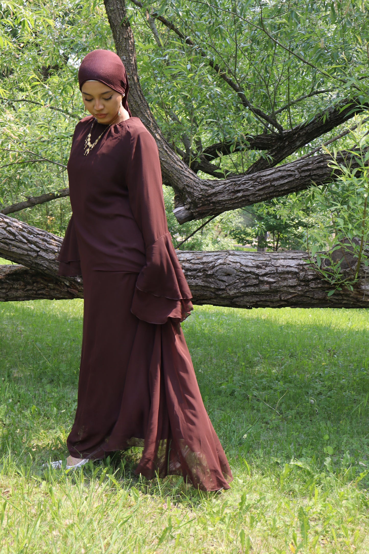 Malaak Dress - Wood