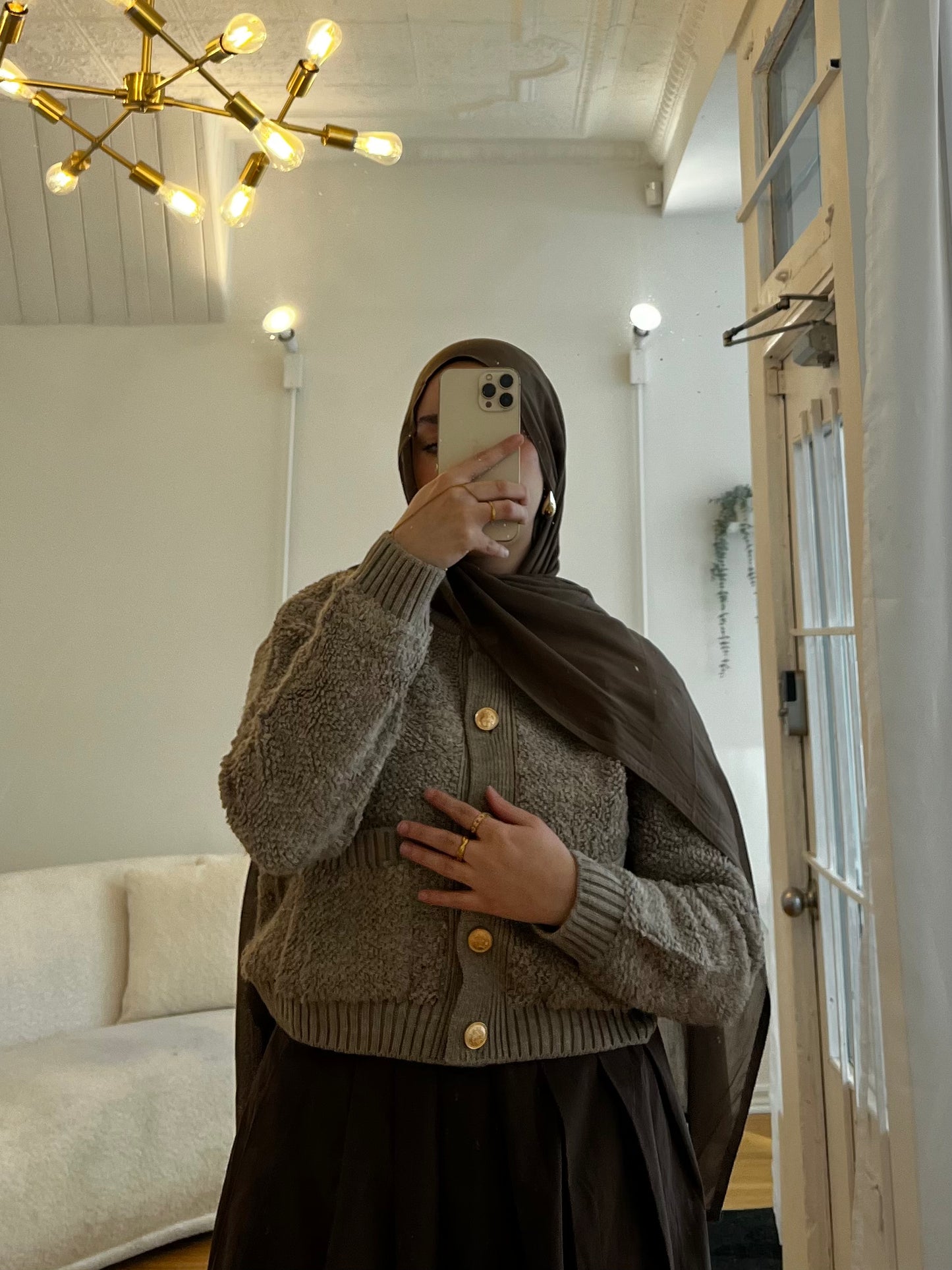 Cardigan texturé Teddy de qualité supérieure