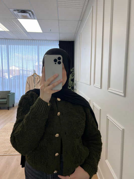 Cardigan texturé Teddy de qualité supérieure
